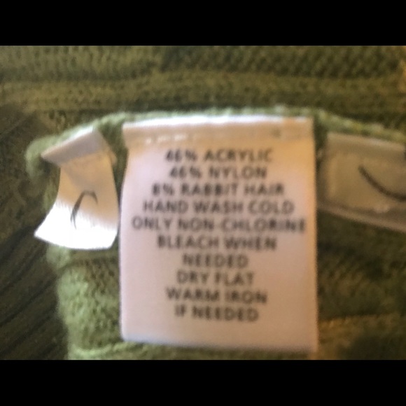 Ann Taylor LOFT light green rabbit hair sweater - Picture 6 of 6